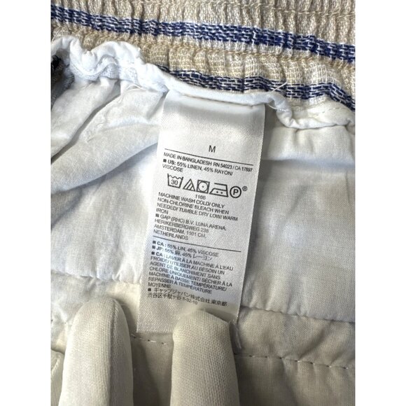 Banana Republic Linen Blend Striped Wide-Leg Pants M - Picture 5 of 15